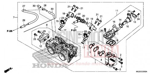 THROTTLE BODY CB500FAE de 2014